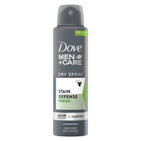 Dove Men+Care Stain Defense Dry Spray Antiperspirant Deodorant, 3.8 OZ