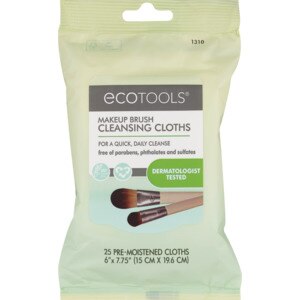 Ecotools Makeup Brush Cleansing Cloths, 25CT