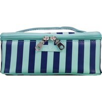 Allegro Stripe Train Case Cosmetic Bag