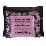 Allegro Fun Phrases Cosmetic Bag Set - Assorted Colors & Phrases, thumbnail image 1 of 1