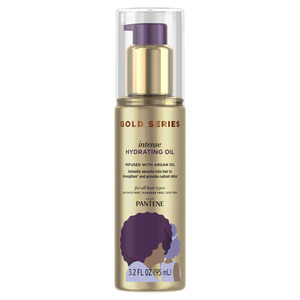 Gold Series from Pantene Sulfate-Free Intense Hydrating Oil Treatment for Curly, Coily Hair, 3.2 OZ