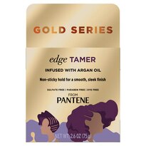 Gold Series from Pantene Sulfate-Free Edge Tamer Treatment with Argan Oil, Non-Sticky Edge Control, 2.6 OZ