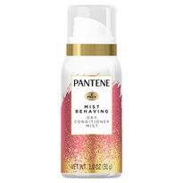 Pantene Travel Size Paraben Free Mist Behaving Dry Conditioner Mist with Coconut Milk & Jojoba Oil, 1 OZ