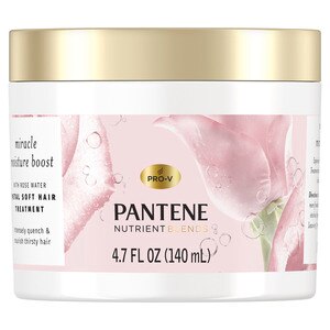 Pantene Nutrient Blends Miracle Moisture Boost Rose Water Petal Soft Hair Treatment, 4.7 OZ