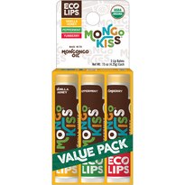 ECO LIPS MONGO KISS VALUE PACK ASSORTED LIP BALM 3PK