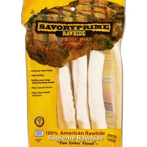 Savory Prime Rawhide 100% Beef Hide Retriever Roll Treats for Dogs