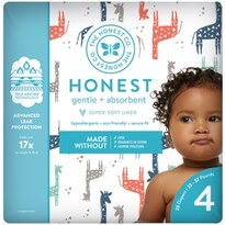 Honest Company Diapers, Multi Colored Giraffes Size 4
