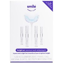 Smile Direct Club bright on Premium Teeth Whitening Kit - LED Accelerator Light and 4 Whitening Pens