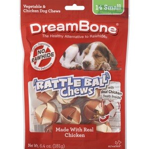 Dream Bone Rattle Ball Chews, 14CT