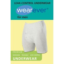 Wearever Men's Reusable Incontinence Boxer Brief Gray LG (38-40" Waist) 1 EA