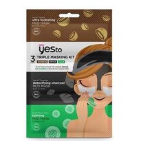 Yes To Triple Masking Kit: Coconut, Charcoal, Cucumber
