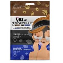 Yes To Triple Masking Kit: Coconut, Charcoal, Blueberry
