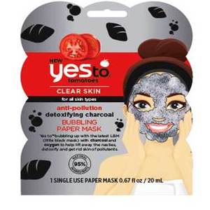 Yes To Tomatoes Charcoal Anti-Pollution Oxygenated Bubbling Paper Mask