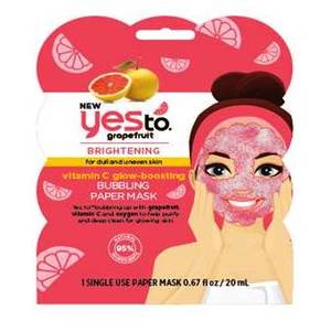 Yes To Grapefruit Vitamin C Boosting Bubbling Paper Mask