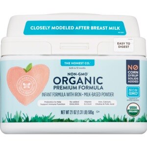 The Honest Co Non-GMO Organic Premium Formula with Iron Milk Based Powder, 21 OZ