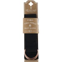 Oak and Reed 2-in-1 Yoga Strap & Mat Sling, Black