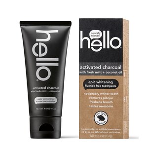 Hello Activated Charcoal Toothpaste FluorideFree Whitening