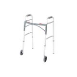 Drive Medical Deluxe Two Button Folding Walker with 5" Wheels, thumbnail image 1 of 1