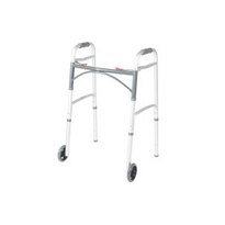 Drive Medical Deluxe Two Button Folding Walker with 5" Wheels