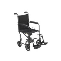 Drive Medical Lightweight Steel Transport Wheelchair, Fixed Full Arms