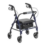 Drive Medical Junior Rollator Rolling Walker with Padded Seat, Blue, thumbnail image 1 of 1