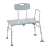 Drive Medical Plastic Tub Transfer Bench with Adjustable Backrest, thumbnail image 1 of 1