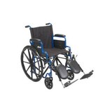 Drive Medical Blue Streak Wheelchair with Flip Back Desk Arms, Elevating Leg Rests, thumbnail image 1 of 1