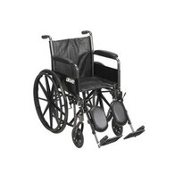 Drive Medical Silver Sport 2 Wheelchair with Detachable Full Arms and Elevating Leg Rests