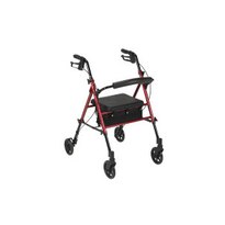 Drive Medical Adjustable Height Rollator with 6" Wheels