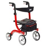 Drive Medical Nitro Euro Style Walker Rollator, Red, thumbnail image 1 of 1