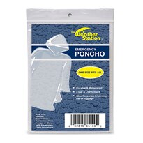 Weather Station Emergency Rain Poncho, Clear