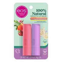 eos Super Soft Shea Lip Balm Stick - Strawberry Peach and Toasted Marshmallow 2-pack, 0.14 OZ