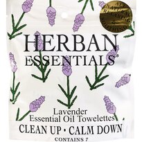 Herban Essentials Lavender Essential Oil Towelettes, 7/Pack