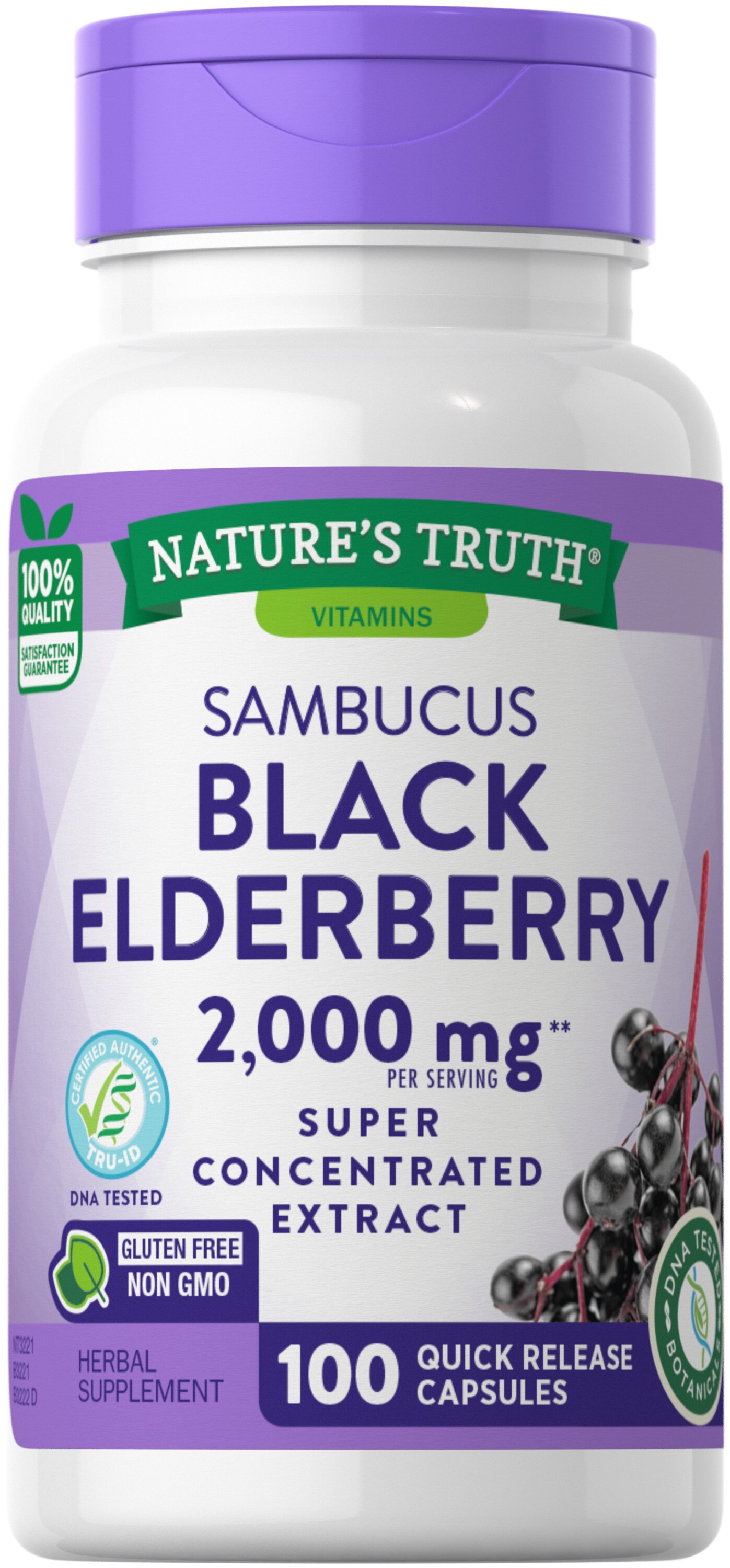 NATURE'S TRUTH ELDERBERRY CAPS