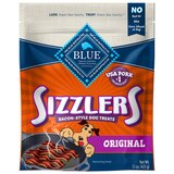 Blue Buffalo Sizzlers Natural Bacon-Style Soft-Moist Dog Treats, Original Pork 15-oz bag, thumbnail image 1 of 1