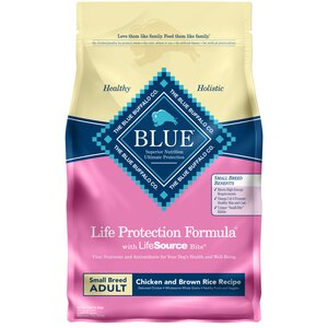 Blue Buffalo Life Protection Formula Natural Adult Small Breed Dry Dog Food, Chicken and Brown Rice, 3-lb