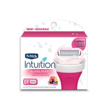 Schick Intuition Island Berry Acai Berry Extract Women's Refill Razor Blades, 6 CT