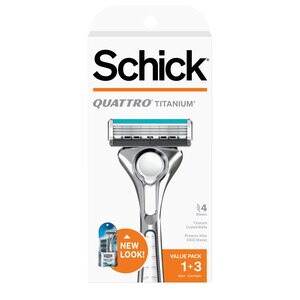 Schick Quattro Titanium Razor Value Pack, 3 CT