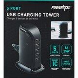 Powerxcel 5 Port USB Charging Tower, thumbnail image 1 of 1