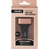 Rapid Charge 4 USB Car Charger, Rose Gold, thumbnail image 1 of 1