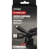 PowerXcel Lightning Leather Cable - Black Color, thumbnail image 1 of 1