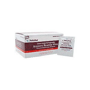 ReliaMed Adhesive Remover Wipes 4 in. x 4-3/4 in. X-Large, 50CT