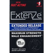 Extenze Fast Acting Extended Release Maximum Strength Male Enhancement Liquid Gel Capsules 