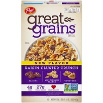 Great Grains Cereal Raisin Cluster Crunch, 15.5 OZ