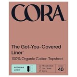 Cora Ultra Thin Liners - With Organic Cotton Topsheet, 40 CT, thumbnail image 1 of 1