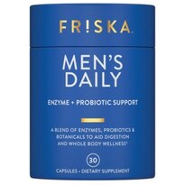 FRISKA Men's Daily 30-Count, Enzyme + Probiotic + Botanical Dietary Supplement, Supports Healthy Immune Functions