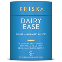 FRISKA Dairy Ease 30-Count, Enzyme + Probiotic + Botanical Dietary Supplement, Supports Healthy Immune Functions