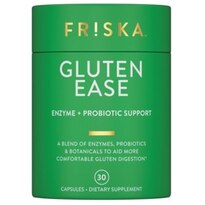 FRISKA Gluten Ease 30-Count, Enzyme + Probiotic + Botanical Dietary Supplement, Supports Healthy Immune Functions