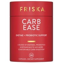 FRISKA Carb Ease 30-Count, Enzyme + Probiotic + Botanical Dietary Supplement, Supports Healthy Immune Functions