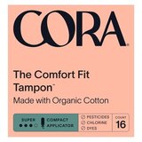 Cora Super Organic Cotton Tampons, 16 CT, thumbnail image 1 of 1